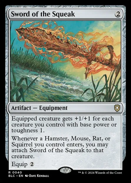Sword of the Squeak, Magic card BLC 40 — Bloomburrow Commander set