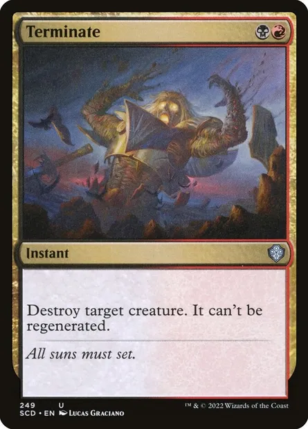 Terminate, Magic card SCD 249 — Starter Commander Decks set