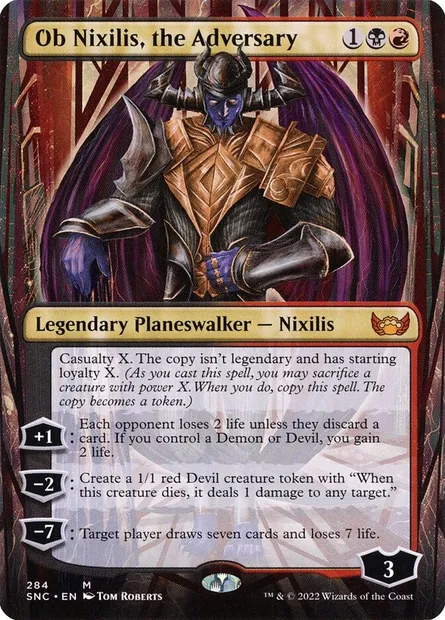 Ob Nixilis, the Adversary, Magic card SNC 284 — Streets of New Capenna set