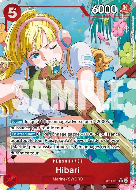 Hibari, carte One Piece OP11-010 — extension DES POINGS VIFS COMME L'ÉCLAIR