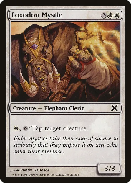 Loxodon Mystic, Magic card 10E 26 — Tenth Edition set