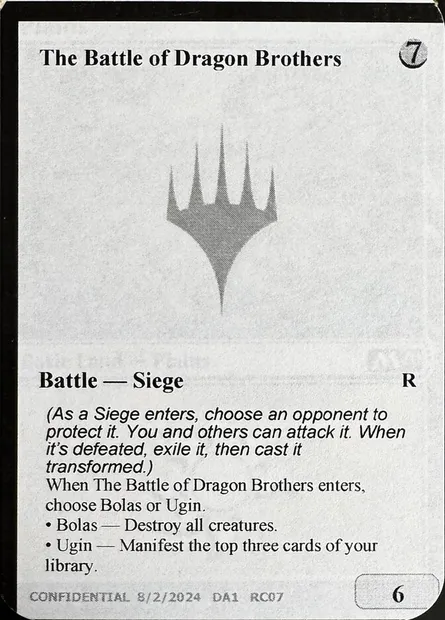 The Battle of Dragon Brothers // Fate Reforged, carte Magic UNK RC07b — extension Unknown Event