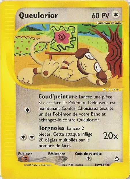 Queulorior, carte Pokémon AQ 109 — extension Aquapolis