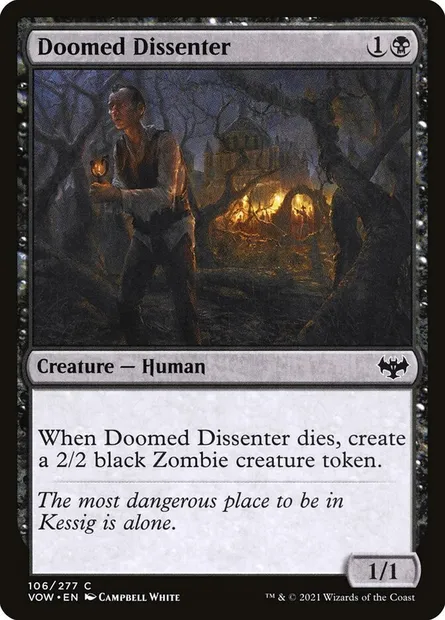 Doomed Dissenter, Magic card VOW 106 — Innistrad: Crimson Vow set