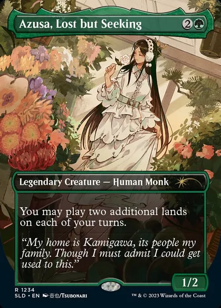 Azusa, Lost but Seeking, Magic card SLD 1234 — Secret Lair Drop set