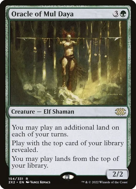 Oracle of Mul Daya, Magic card 2X2 154 — Double Masters 2022 set