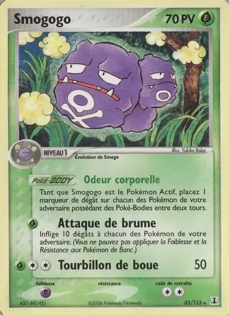 Smogogo, carte Pokémon DS 33 — extension EX Espèces Delta