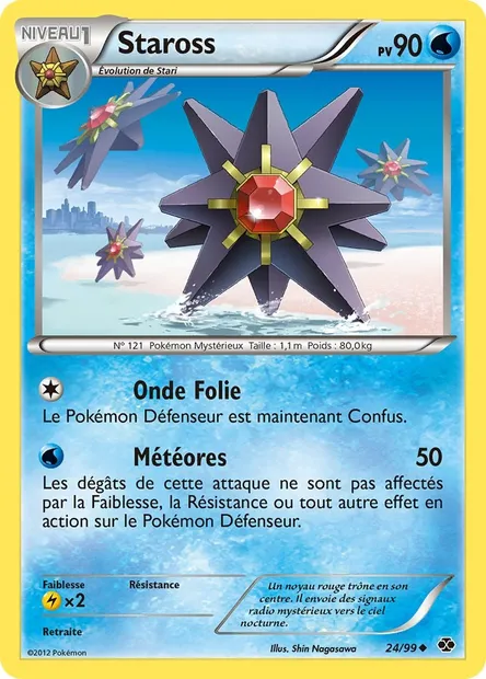Staross, carte Pokémon NXD 24 — extension Destinées Futures