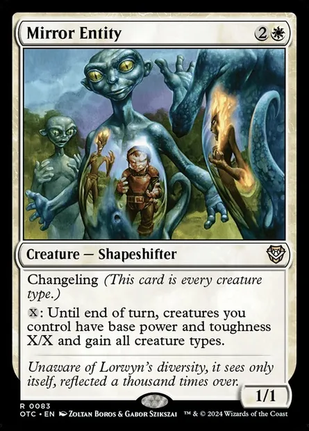 Mirror Entity, Magic card OTC 83 — Outlaws of Thunder Junction Commander set