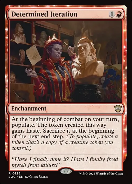 Determined Iteration, Magic card SOC 122 — Secrets of Strixhaven Commander set