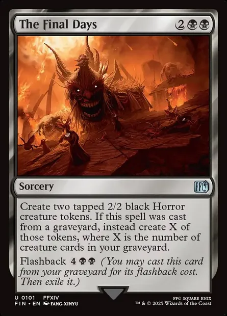 The Final Days, Magic card FIN 101 — Final Fantasy set