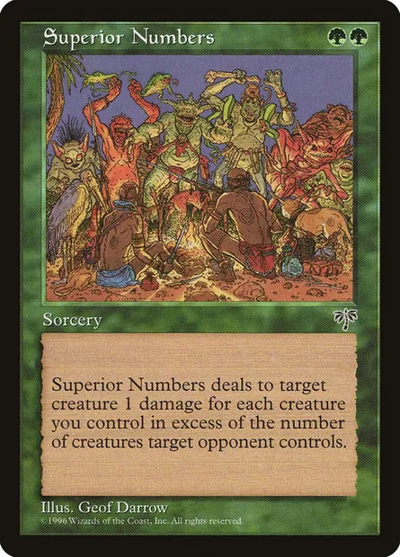 Superior Numbers, Magic card MIR 244 — Mirage set