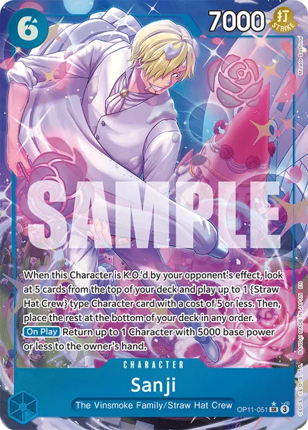 Sanji, One Piece card OP11-051 — A FIST OF DIVINE SPEED set