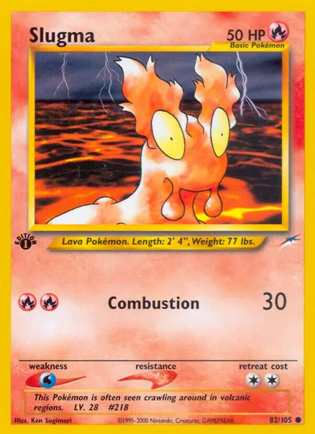 Slugma, Pokémon card NDE 82 — Neo Destiny set