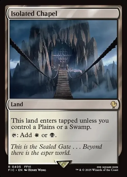 Isolated Chapel, Magic card FIC 405 — Final Fantasy Commander set