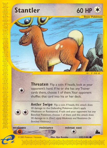 Stantler, Pokémon card SK 102 — Skyridge set