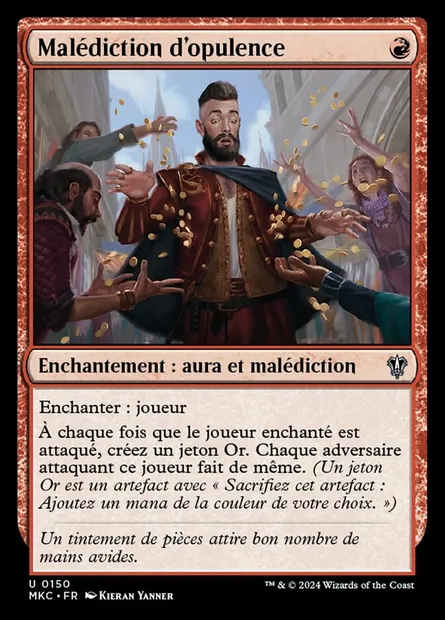 Malédiction d'opulence, carte Magic MKC 150 — extension Murders at Karlov Manor Commander