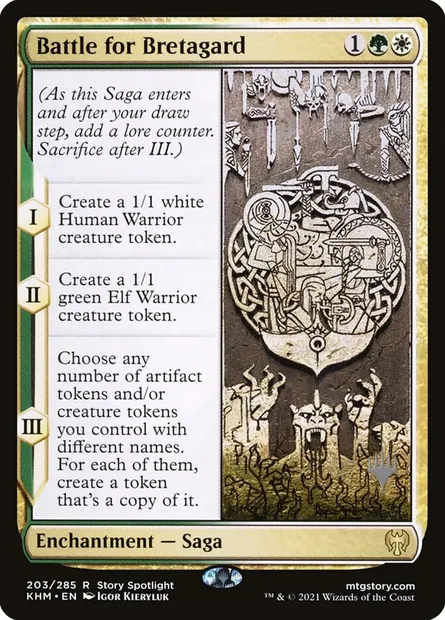 Bataille de Bretagard, carte Magic PKHM 203p — extension Kaldheim Promos