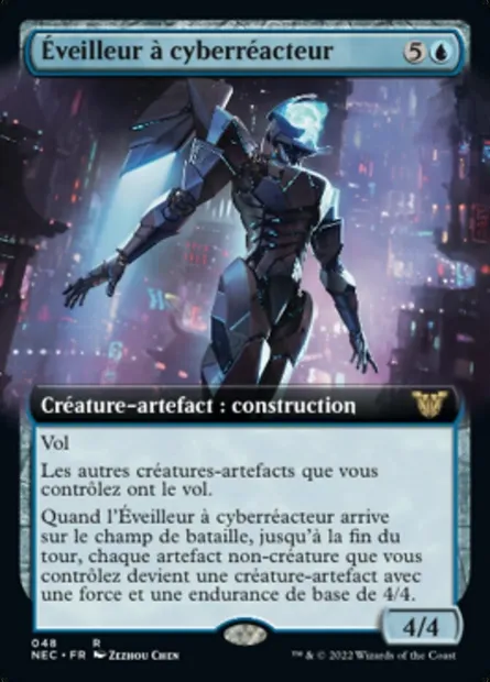 Éveilleur à cyberréacteur, carte Magic NEC 48 — extension Neon Dynasty Commander