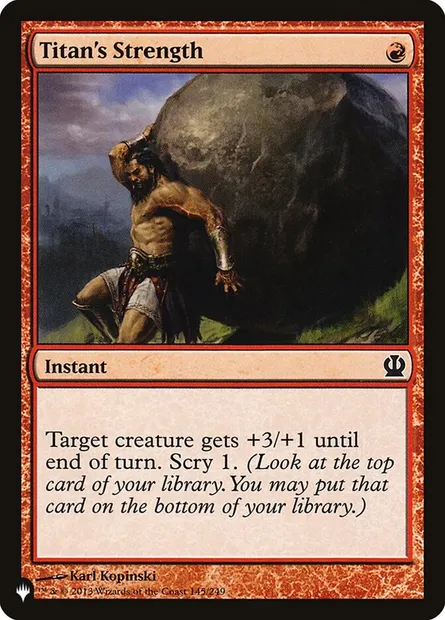Force de titan, carte Magic PLST THS-145 — extension The List