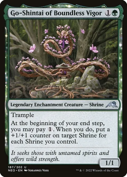 Go-Shintai of Boundless Vigor, Magic card NEO 187 — Kamigawa: Neon Dynasty set