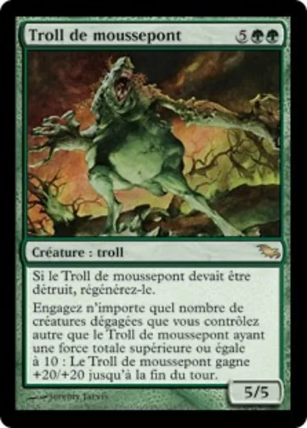 Troll de moussepont, carte Magic SHM 123 — extension Sombrelande