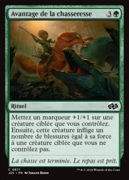 Avantage de la chasseresse, carte Magic J25 671 — extension Foundations Jumpstart