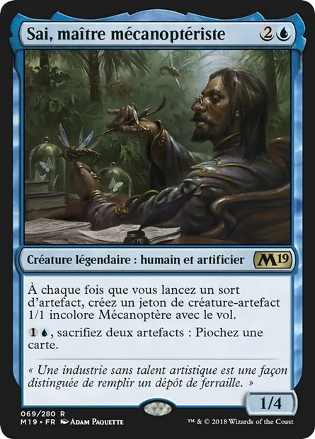 Sai, maître mécanoptériste, carte Magic M19 69 — extension Core Set 2019