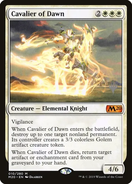 Cavalier of Dawn, Magic card PM20 10p — Core Set 2020 Promos set