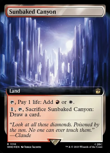 Sunbaked Canyon, Magic card WHO 1110 — Doctor Who set