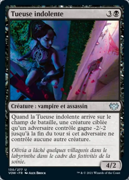Tueuse indolente, carte Magic VOW 130 — extension Innistrad : noce écarlate