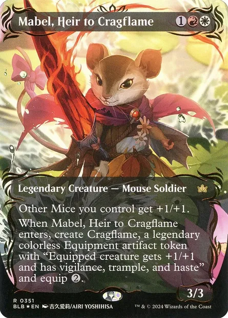 Mabel, Heir to Cragflame, Magic card BLB 351 — Bloomburrow set