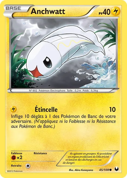 Anchwatt, carte Pokémon DEX 45 — extension Explorateurs Obscurs