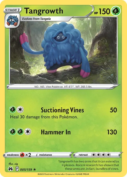 Tangrowth, Pokémon card CRZ 005 — Crown Zenith set