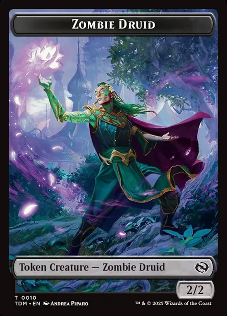 Zombie Druid, Magic card TTDM 10 — Tarkir: Dragonstorm Tokens set