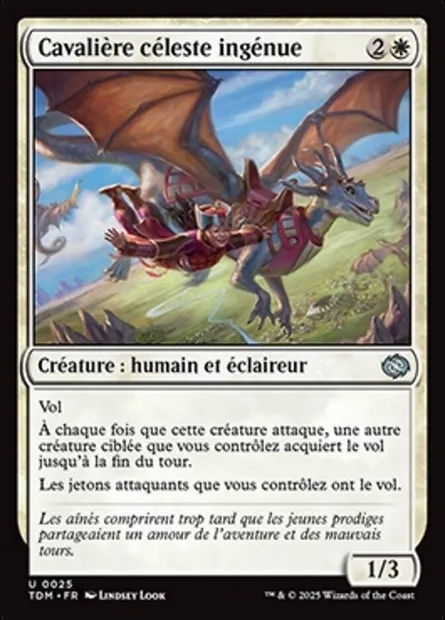 Cavalière céleste ingénue, carte Magic TDM 25 — extension Tarkir: Dragonstorm