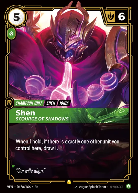 Shen, Riftbound card VEN 042a — Vendetta set