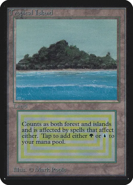 Ile tropicale, carte Magic LEA 283 — extension Limited Edition Alpha