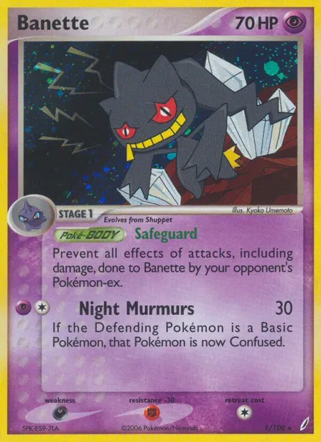 Banette, Pokémon card CG 1 — Crystal Guardians set