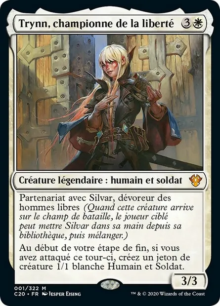 Trynn, championne de la liberté, carte Magic C20 1 — extension Commander 2020