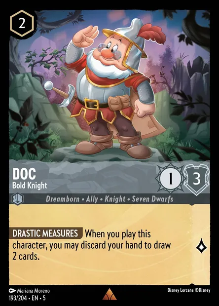 Doc - Bold Knight, Disney Lorcana card CH5-193 — Shimmering Skies set
