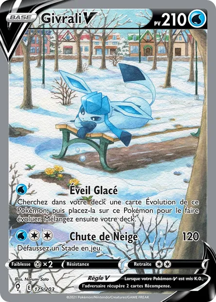 Givrali V, carte Pokémon EVS 175 — extension Évolution Céleste
