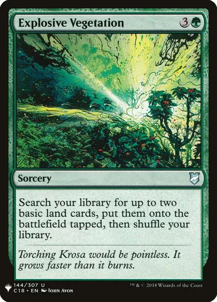 Végétation explosive, carte Magic PLST C18-144 — extension The List