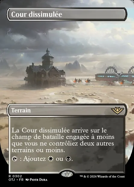 Cour dissimulée, carte Magic OTJ 302 — extension Outlaws of Thunder Junction