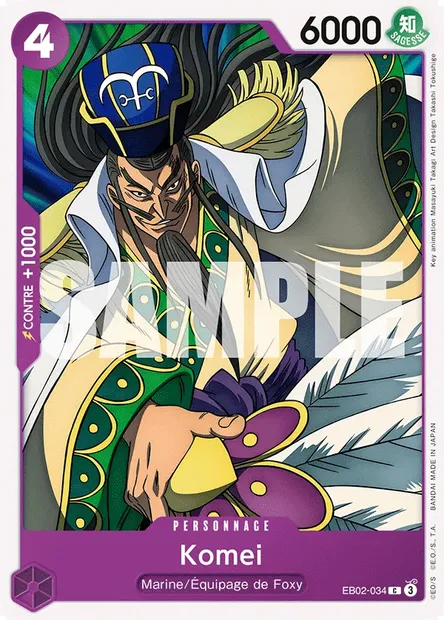 Komei, carte One Piece EB02-034 — extension Anime 25th Collection