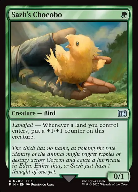 Sazh's Chocobo, Magic card FIN 200 — Final Fantasy set