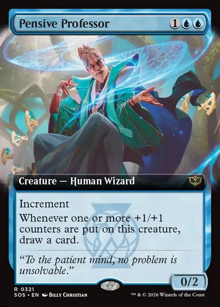 Pensive Professor, Magic card SOS 321 — Secrets of Strixhaven set