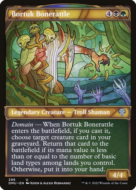 Bortuk Bonerattle, Magic card DMU 296 — Dominaria United set