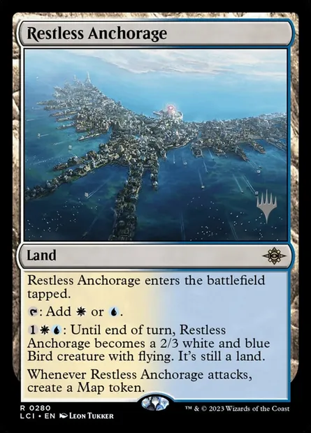 Restless Anchorage, Magic card PLCI 280p — The Lost Caverns of Ixalan Promos set