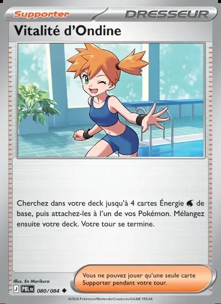 Vitalité d'Ondine, carte Pokémon PBL 080 — extension Nuit Noire